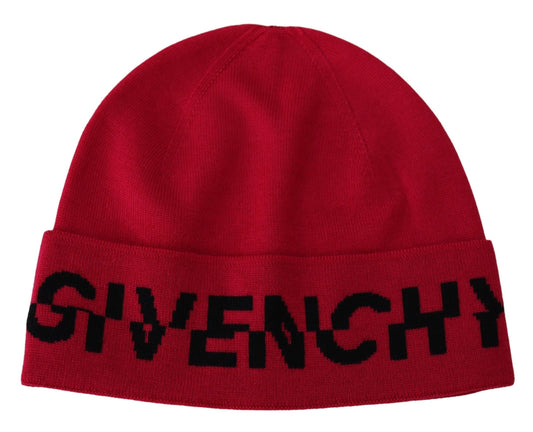 Givenchy punainen unisex villapipo