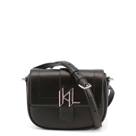 Karl Lagerfeld musta nahkainen crossbody laukku