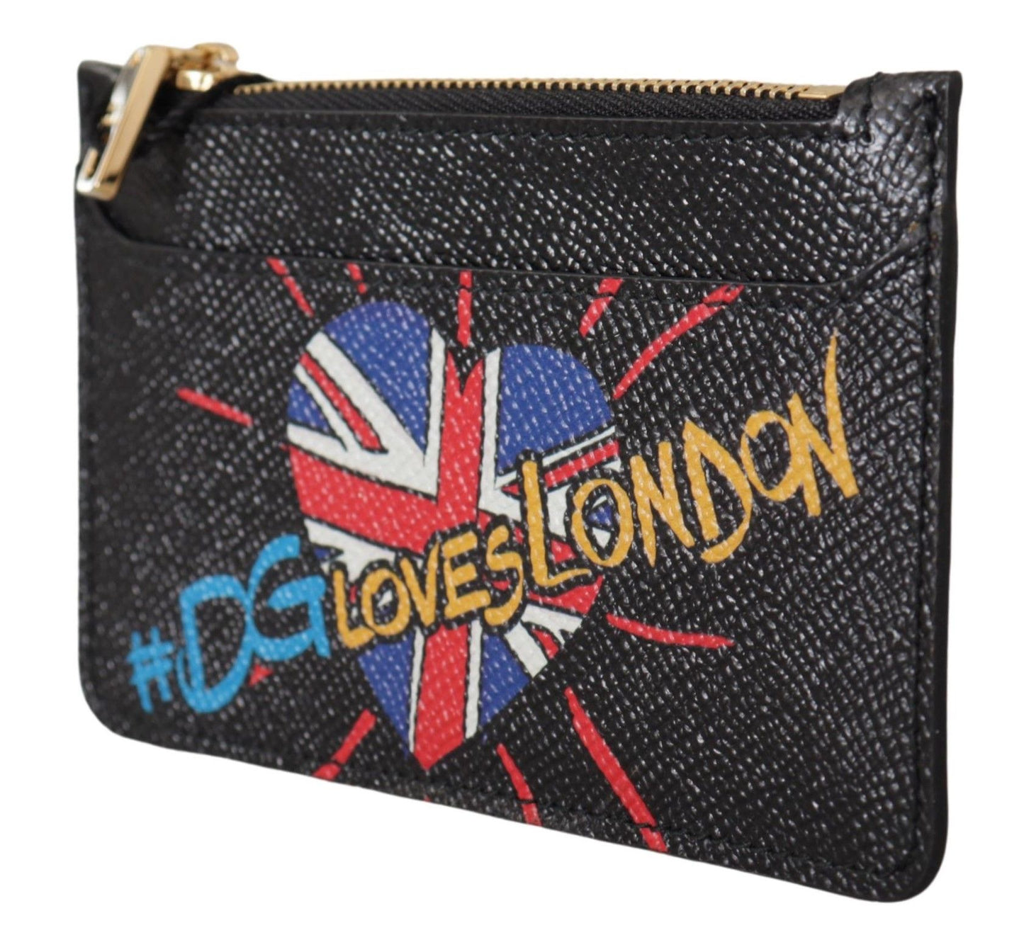 Dolce & Gabbana musta nahkainen #DGLovesLondon korttikotelo ja kolikkokukkaro