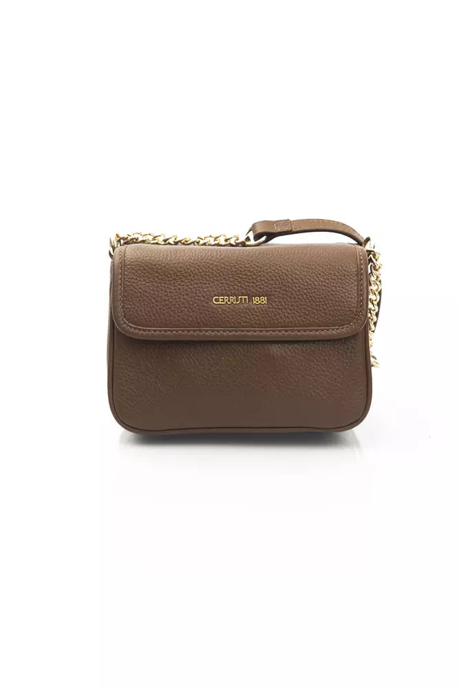 Cerruti 1881 ruskea nahkainen crossbody laukku