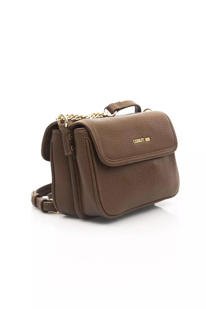 Cerruti 1881 ruskea nahkainen crossbody laukku