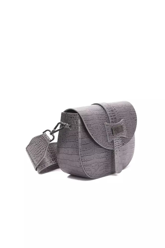 Pompei Donatella harmaa nahkainen crossbody laukku