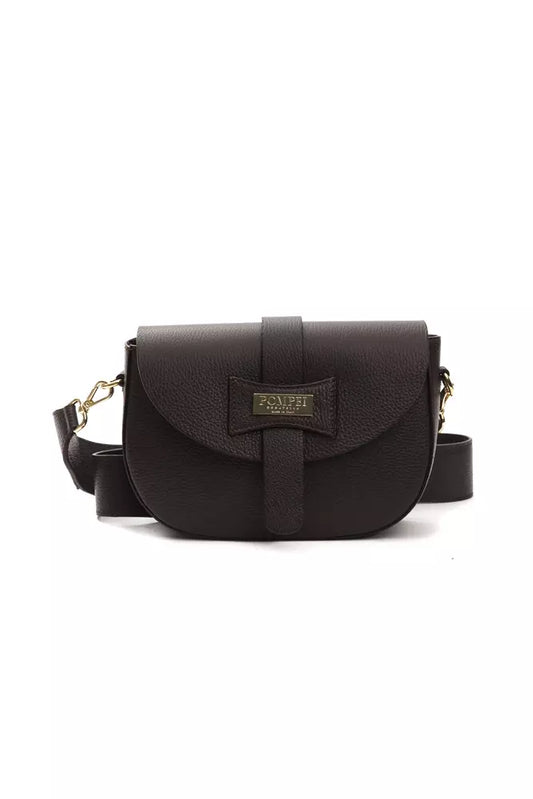 Pompei Donatella ruskea nahkainen crossbody laukku