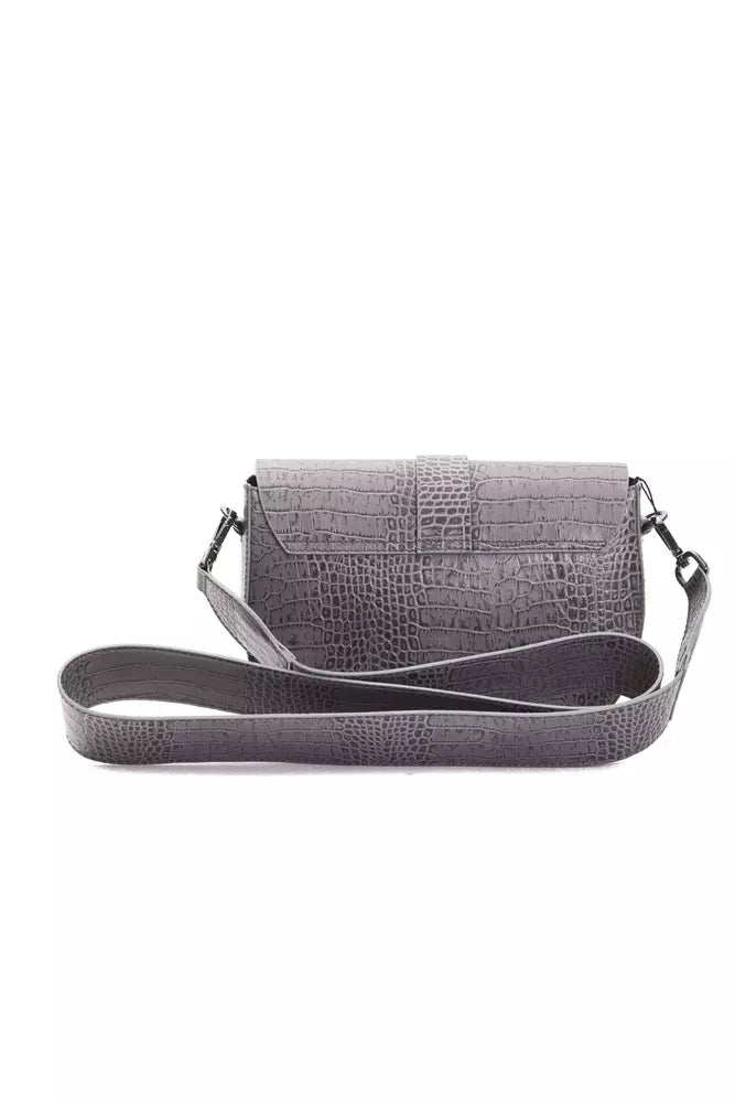 Pompei Donatella harmaa nahkainen crossbody laukku