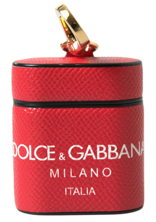 Dolce & Gabbana punainen nahkainen Airpod -kotelo