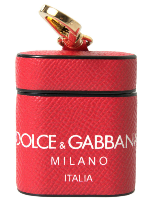 Dolce & Gabbana punainen nahkainen Airpod -kotelo