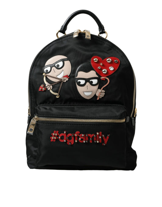 Dolce & Gabbana musta #DGFAMILY koristeltu VULCANO reppu