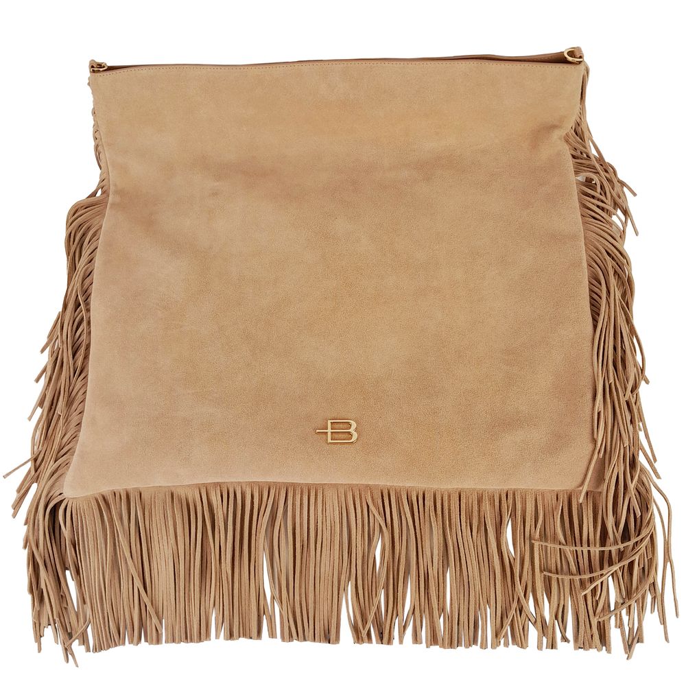 Baldinini Trend beige mokkanahkainen crossbody laukku