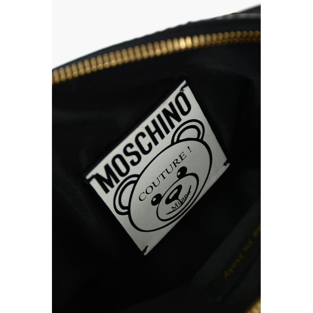 Moschino Couture musta Teddy Bear -printti olkalaukku