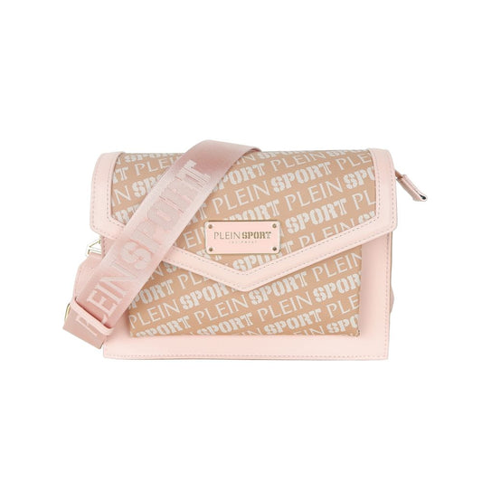 Plein Sport pastellivaaleanpunainen crossbody laukku