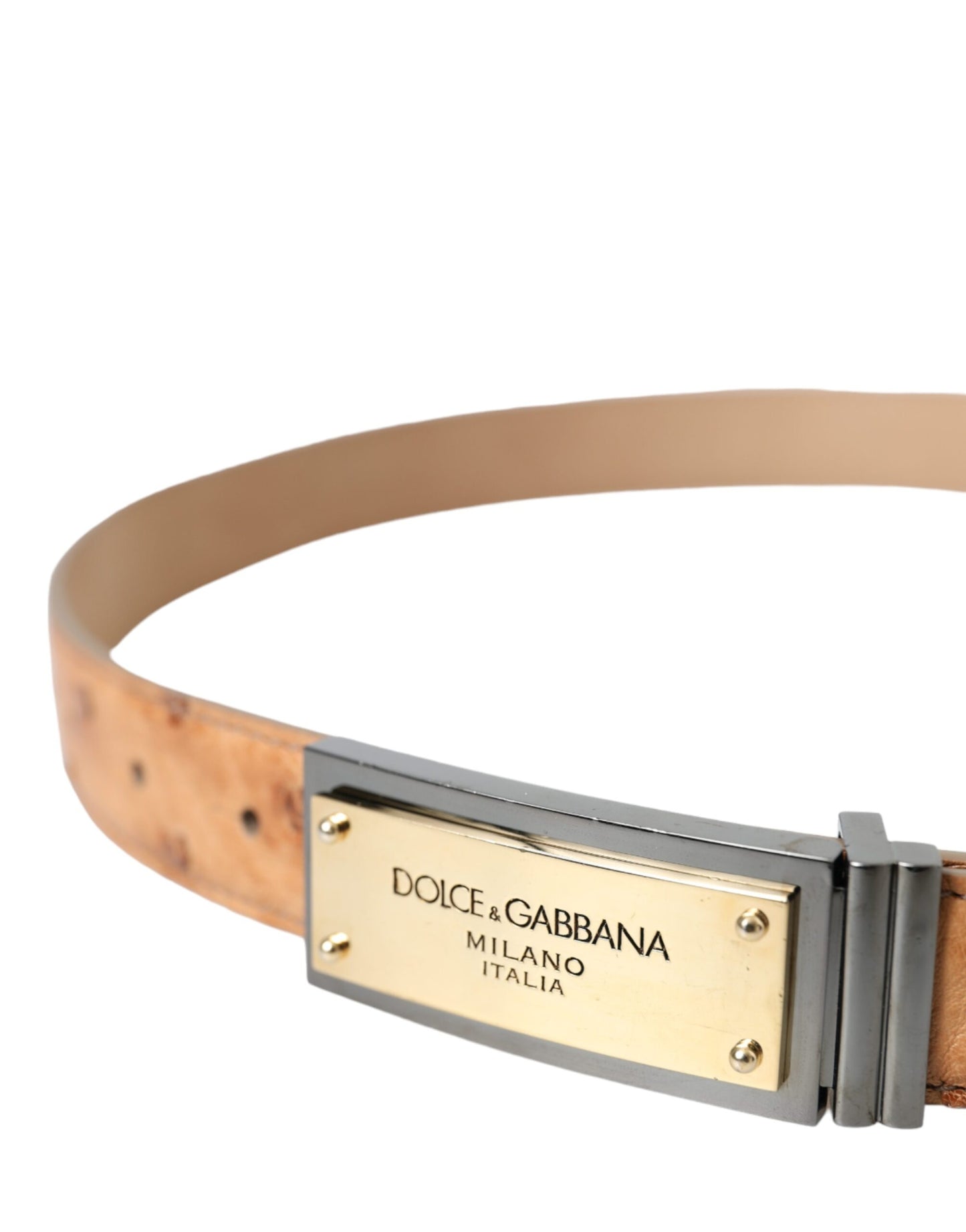 Dolce & Gabbana beige nahkavyö