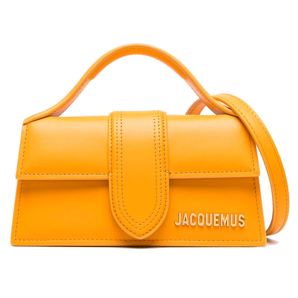 Jacquemus keltainen nahkainen crossbody laukku