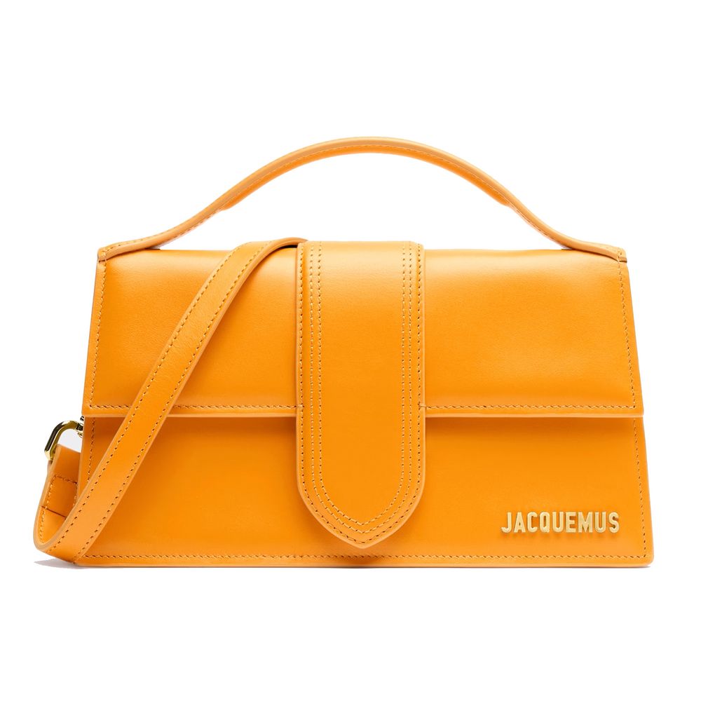 Jacquemus keltainen nahkainen crossbody laukku