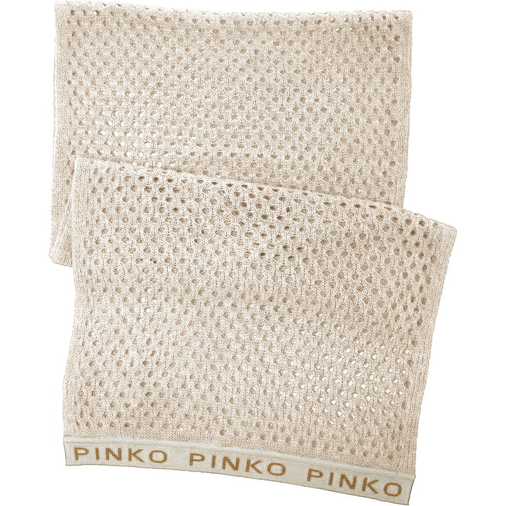 PINKO beige alpakka -sekoite pitkä huivi