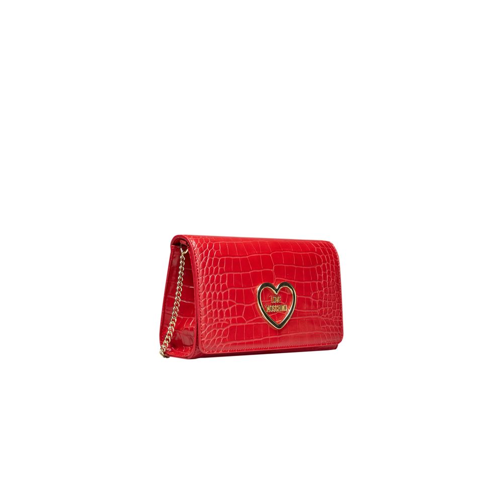 Love Moschino punainen naisten crossbody laukku