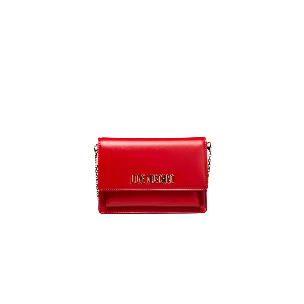 Love Moschino punainen naisten crossbody laukku