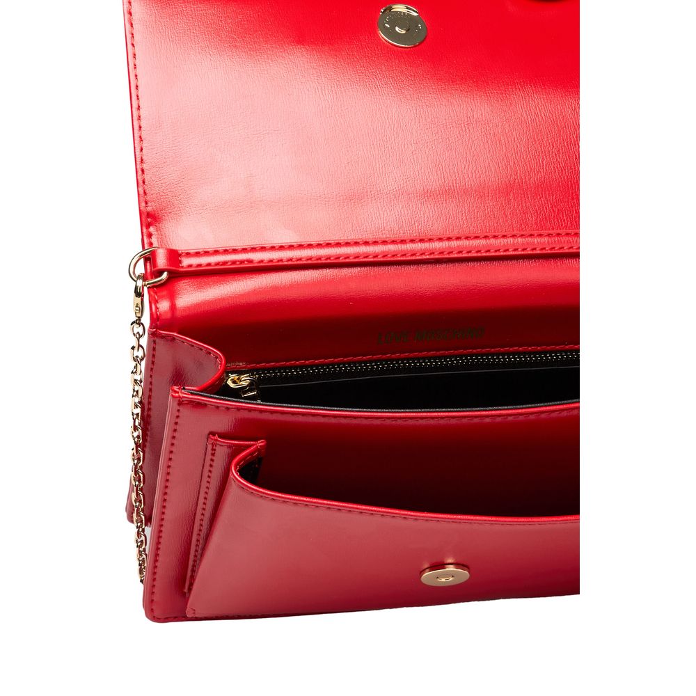 Love Moschino punainen naisten crossbody laukku