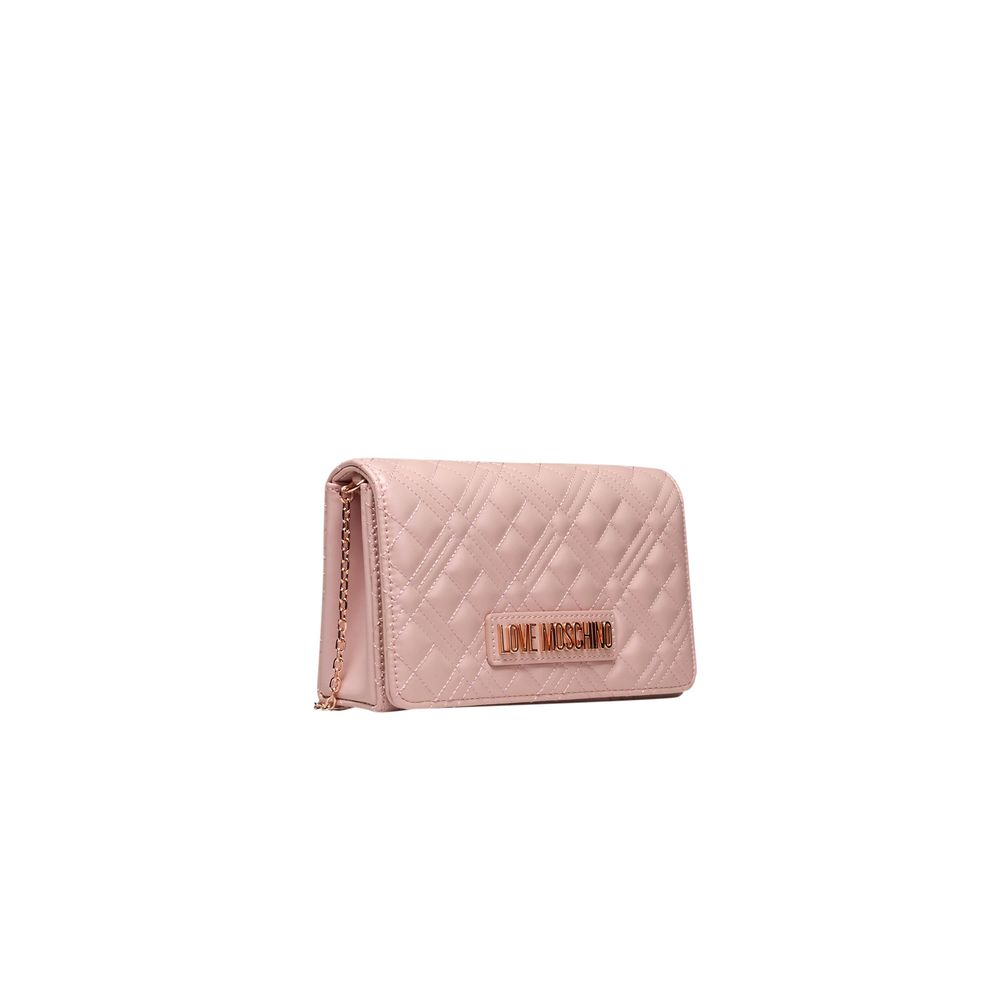 Love Moschino vaaleanpunainen naisten crossbody laukku