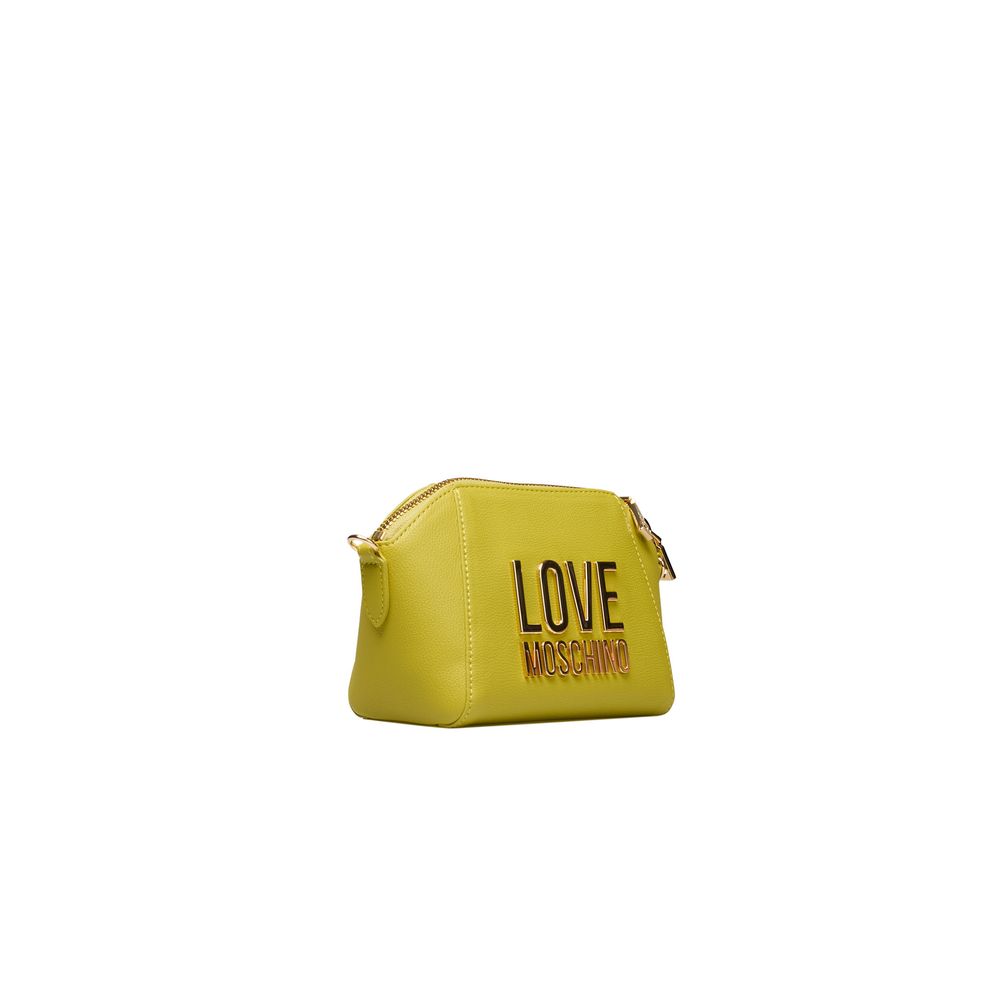 Love Moschino keltainen naisten crossbody laukku