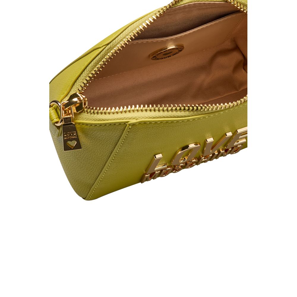 Love Moschino keltainen naisten crossbody laukku