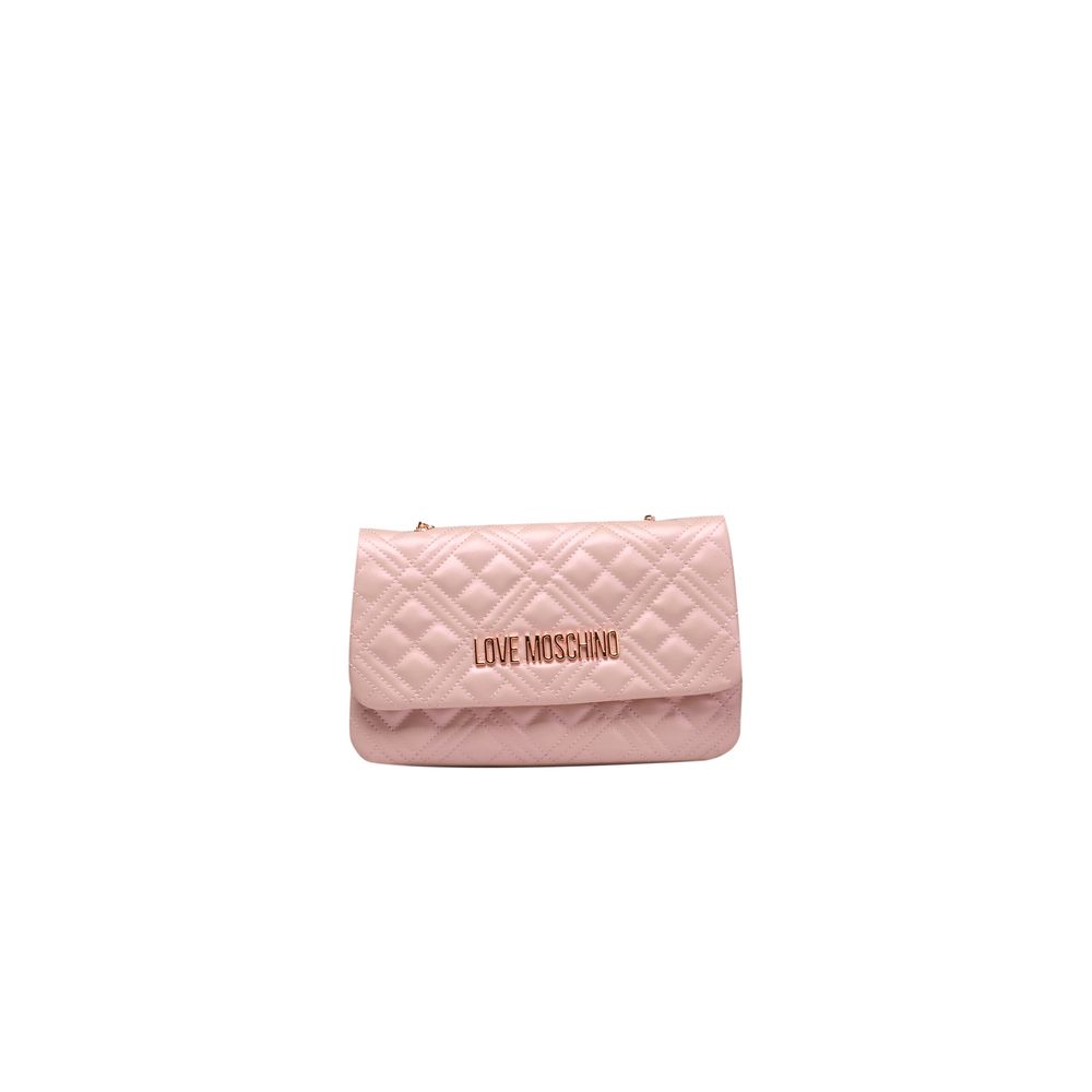 Love Moschino vaaleanpunainen naisten crossbody laukku