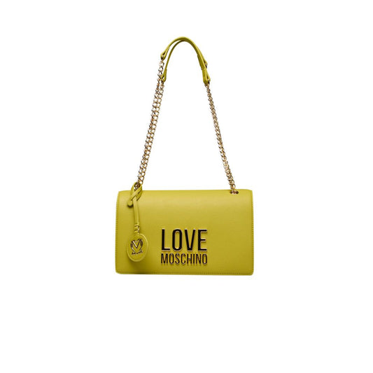 Love Moschino keltainen naisten crossbody laukku