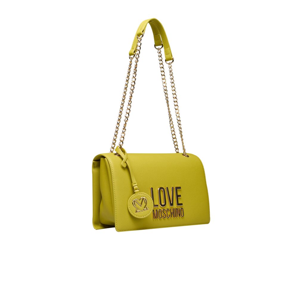 Love Moschino keltainen naisten crossbody laukku