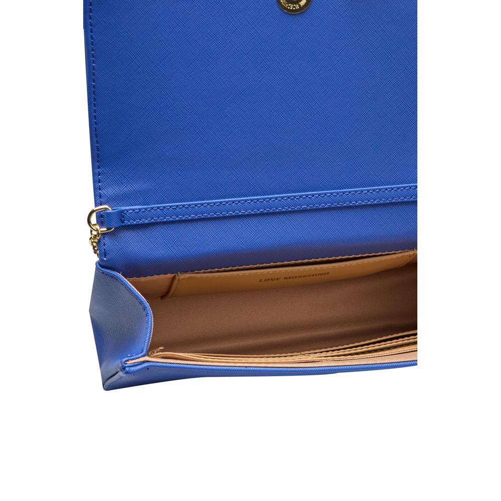 Love Moschino sininen naisten crossbody laukku