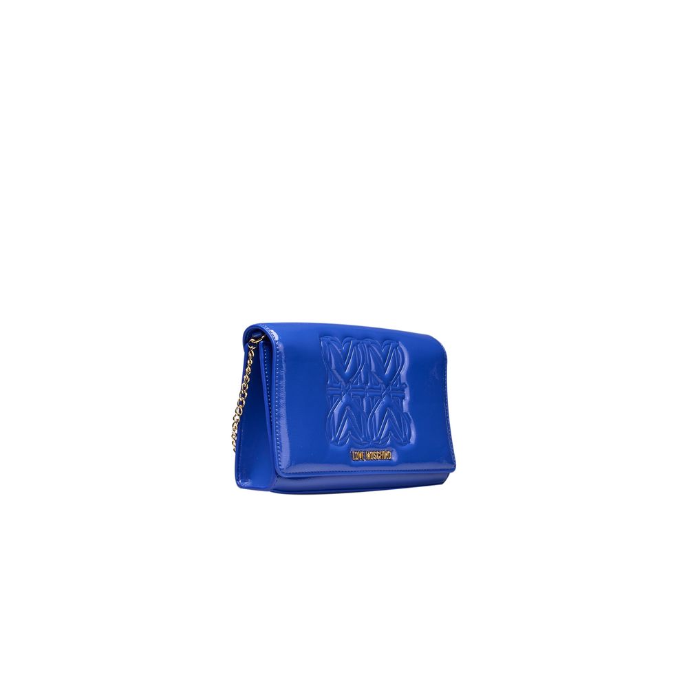 Love Moschino sininen naisten crossbody laukku