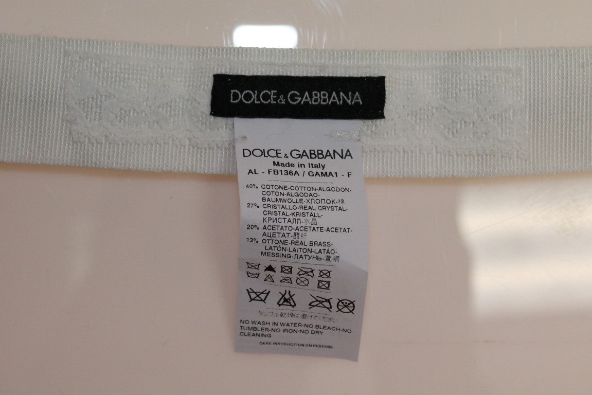 Dolce & Gabbana valkoinen kristallisomisteinen vyö