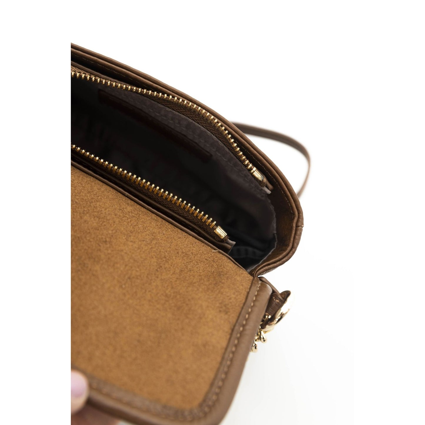 Cerruti 1881 ruskea nahkainen crossbody laukku